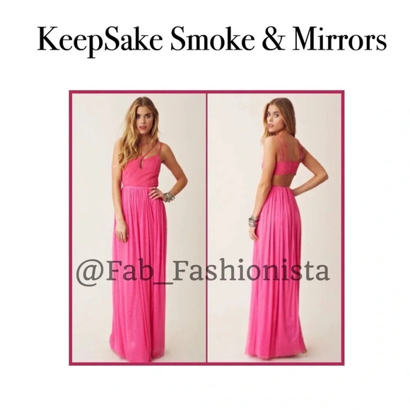 Keepsake Smoke & Mirrors maxi dress size Medium Pink